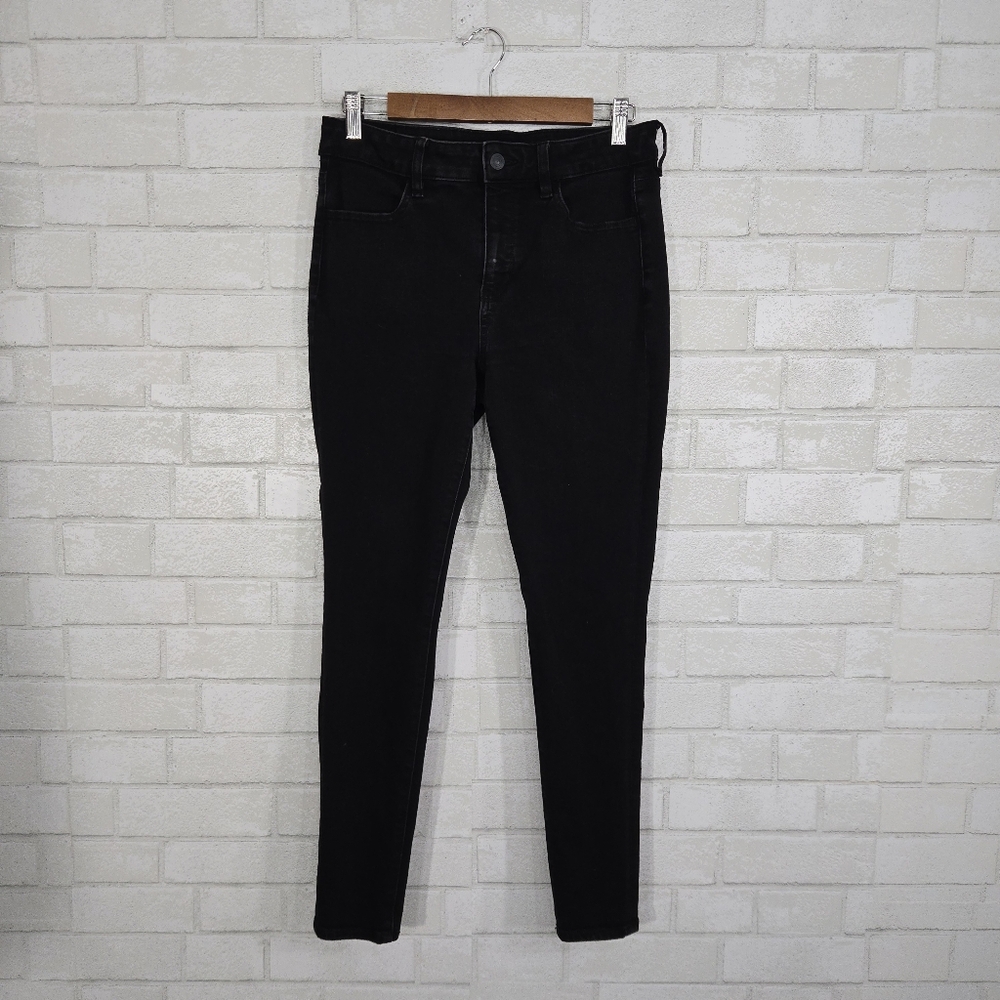 AEO black high rise jeggings